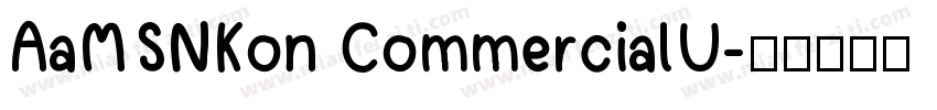 AaMSNKon CommercialU字体转换